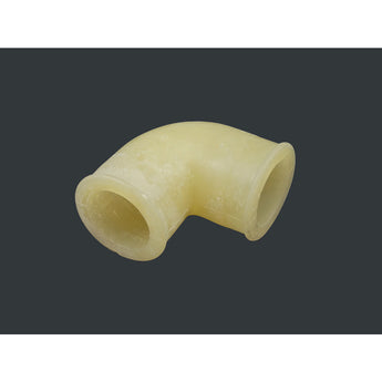Rubber bend at milk glass bottom, new
